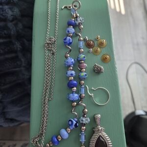 Sterling Vintage Jewelry Lot And Scrap 14k Gold Tested Vintage Earring Backs 7